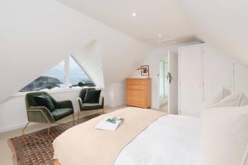 Bedroom with neutral interiors