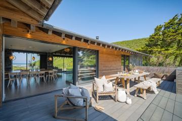 Noordhoek first floor outdoor dining table.