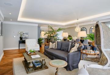 Morning Tide's living room, inspired by Asian interiors.