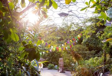 The rainforest biome at The Eden Project.