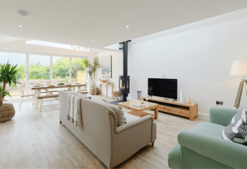 Open plan living area at Driftwood in Rock